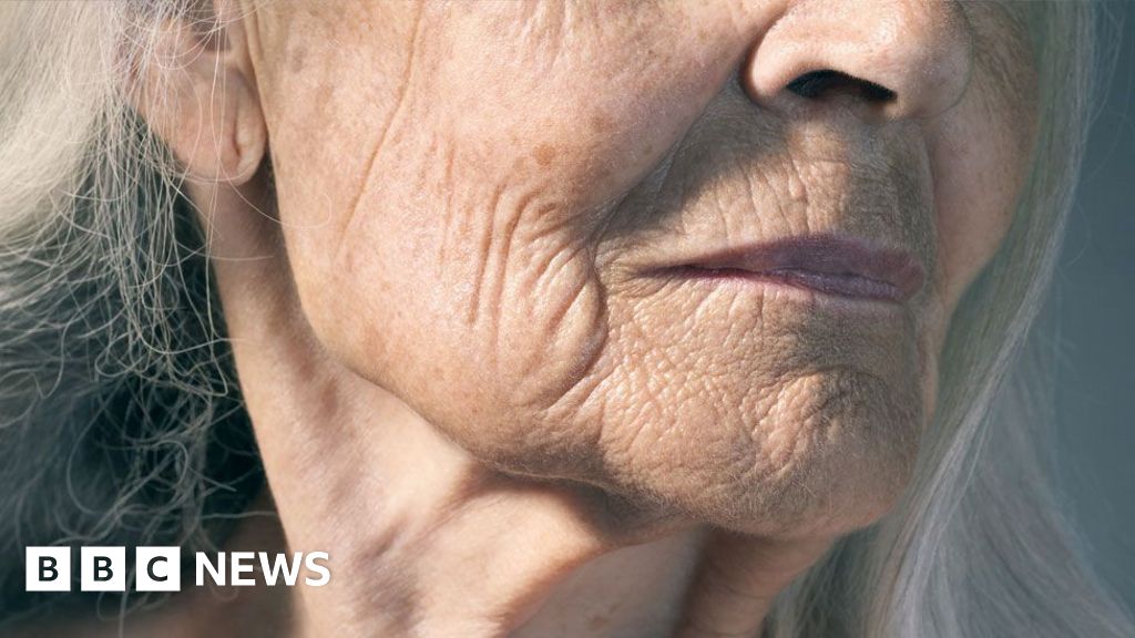 Close of elderly woman's face